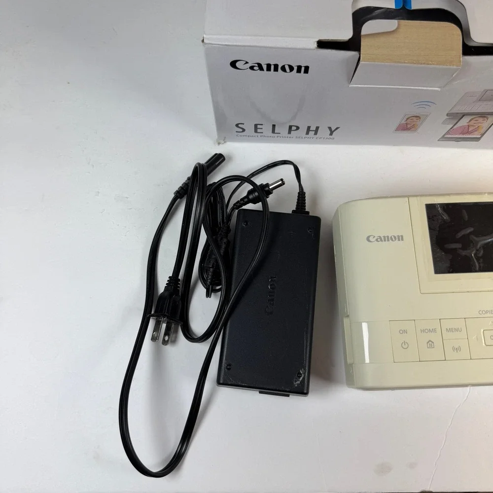 Canon SELPHY CP1300 Wireless Compact Photo Printer White for Parts Repair C-10
